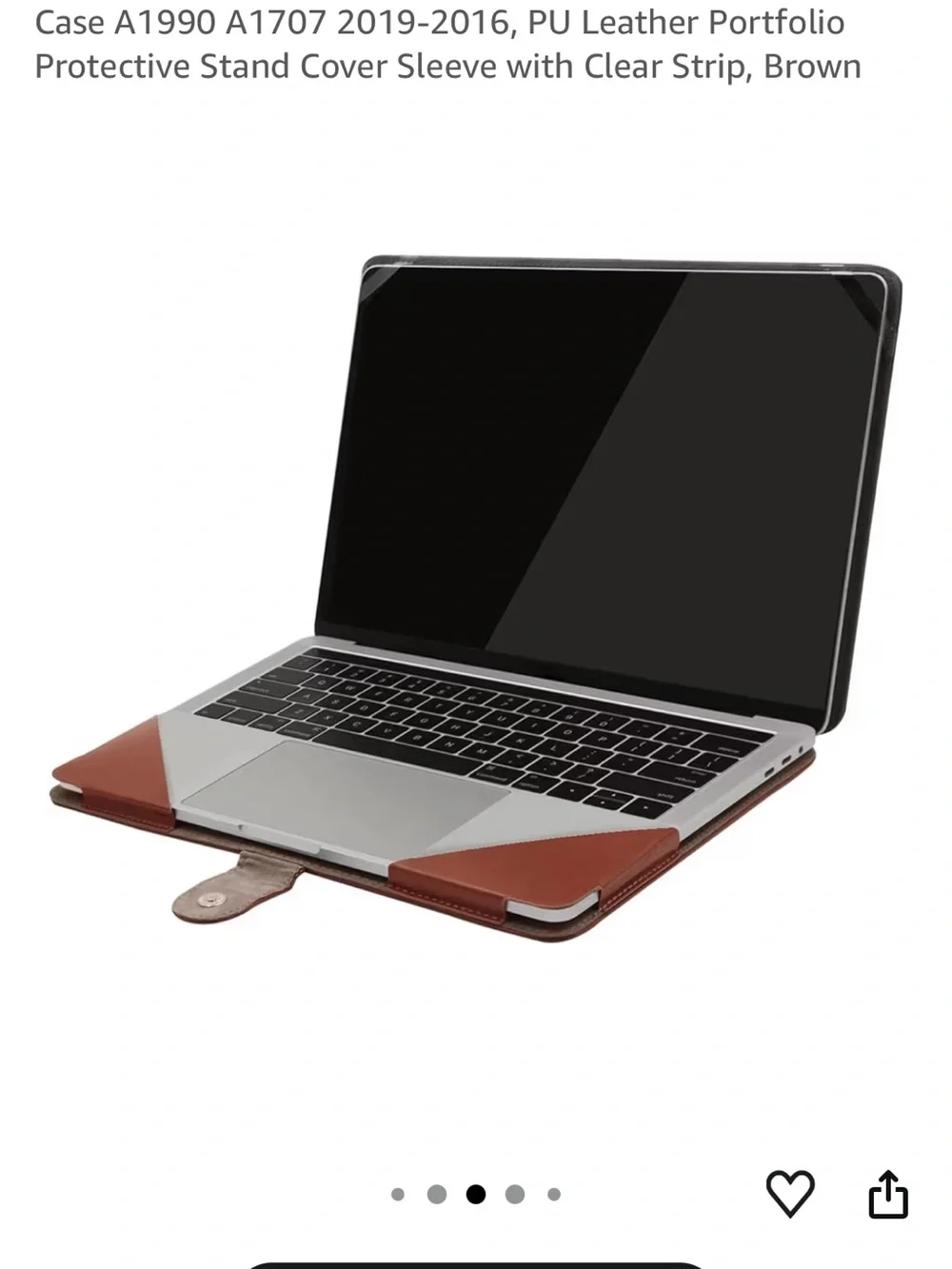 Leather Tablet Folio in Rust Brown